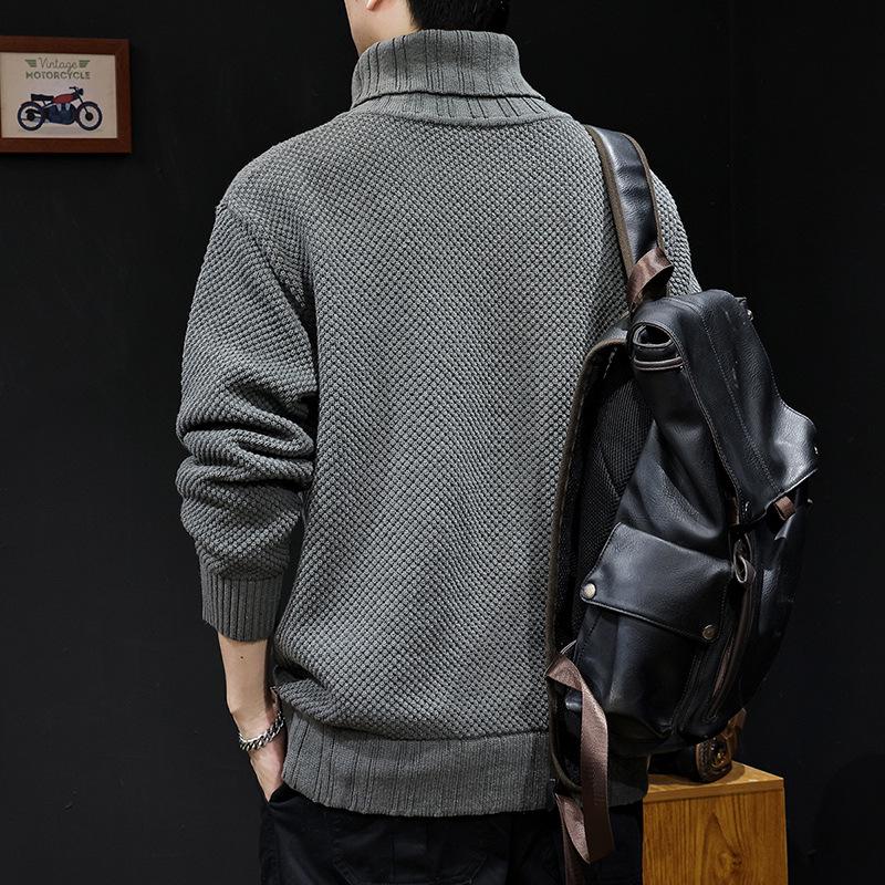 Men's Winter 2025 Loose Heavy Knit Plus Size Trendy Jacket