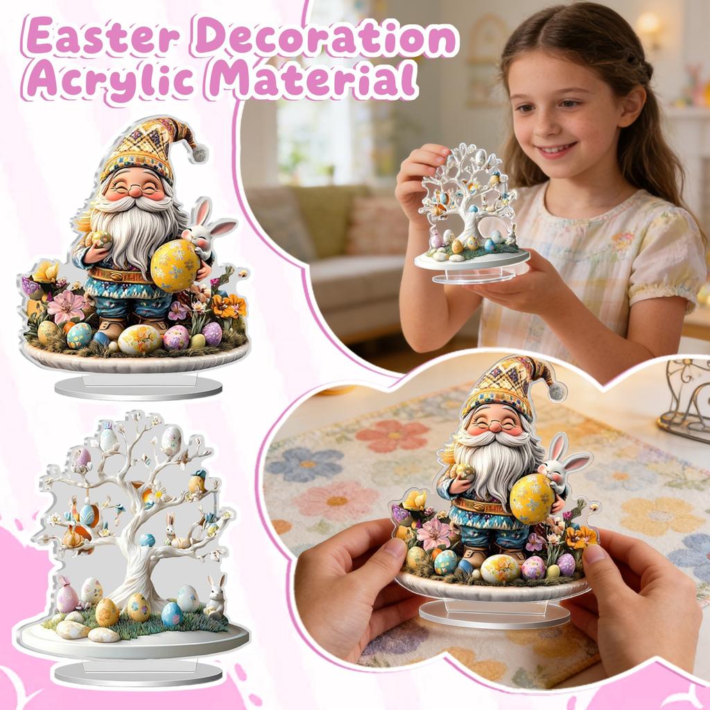 2D Akryl Påsk Skrivbordsdekoration