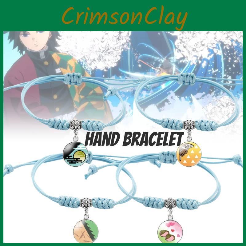 Stunning Lake Blue Demon Slayer Time Gem Bracelet Anime Character Design