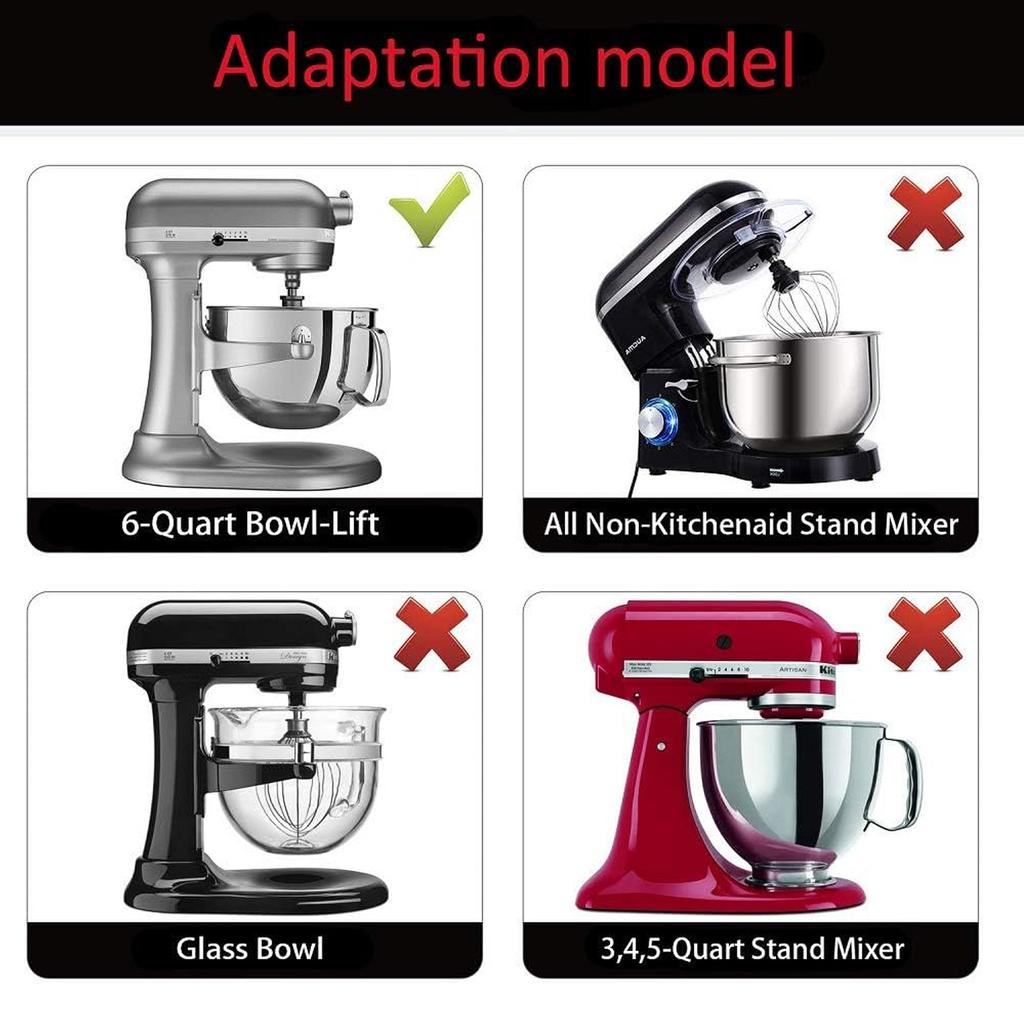 Coated Flat Beater for 5.5-6QT Stand Mixer Dough Mixing Paddle Mixing Head Pasta Attachments for Kneading Blending