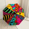 1PC pattern shapesAutomatic Open/Close Umbrella with Windproof, 8-Rib Sturdy Canopy, Durable Ribs, Fashionable Design, Outdoor Accessory, Fun Prin, Ho