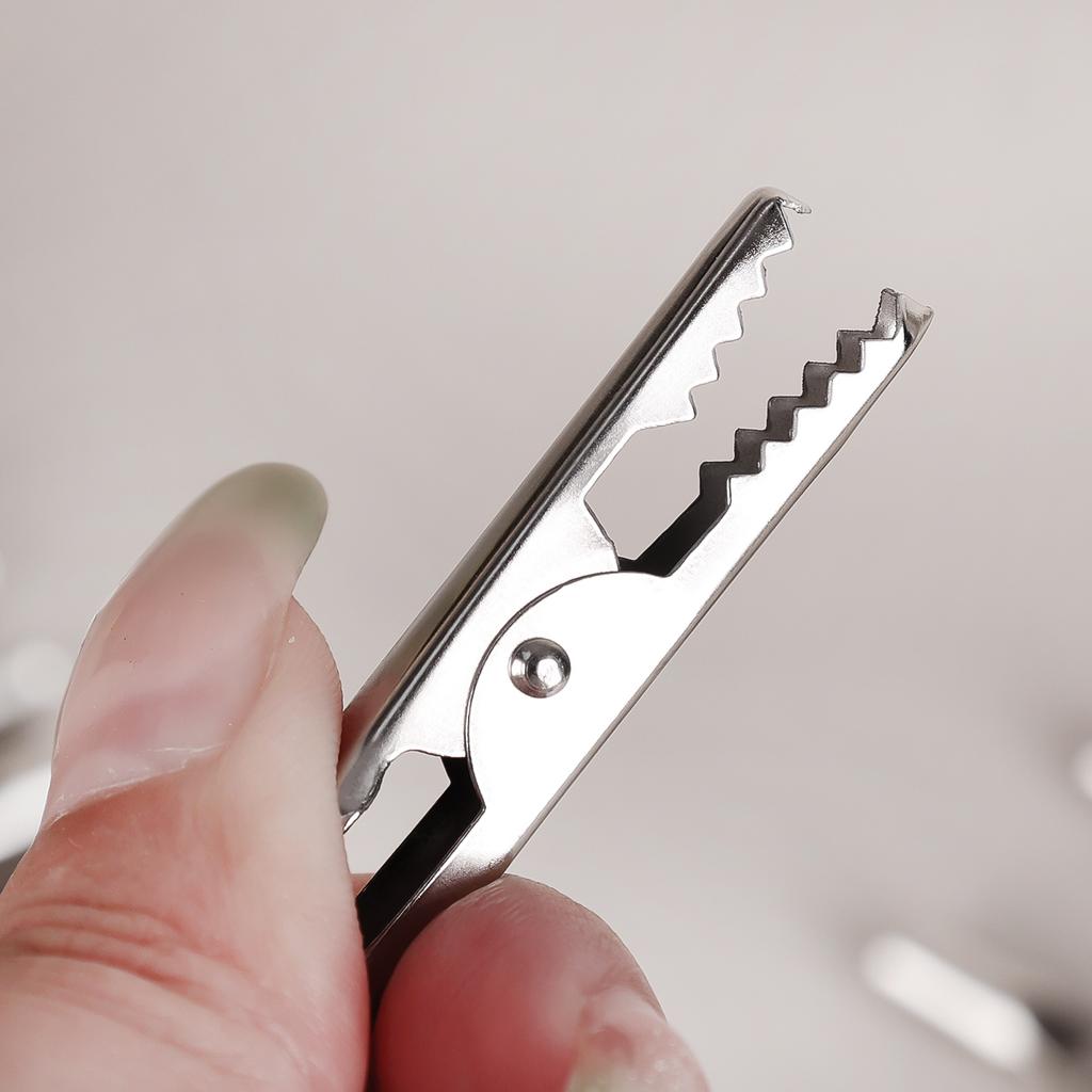 1/50pcs Metal Alligator Clips Crocodile Test Clip Cable Lead Screw Fixing Tools Connectors Silver Electric Test Pins Supplies