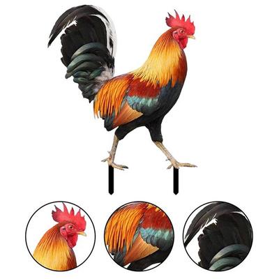 Statue de coq de jardin, sculpture de poulet pour décoration de jardin, figurine de poule résistante aux intempéries pour patio, arrière-cour, décoration extérieure de la maison
