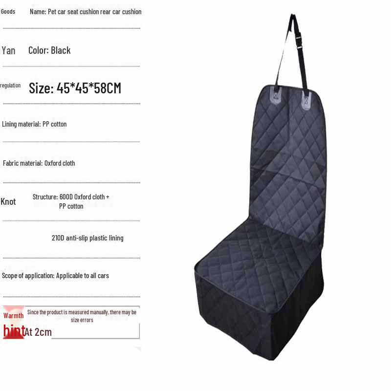 Pet Car Mats - Dog-Specific, Anti-Dirt, Hanging Bags & Car Seat Cushions