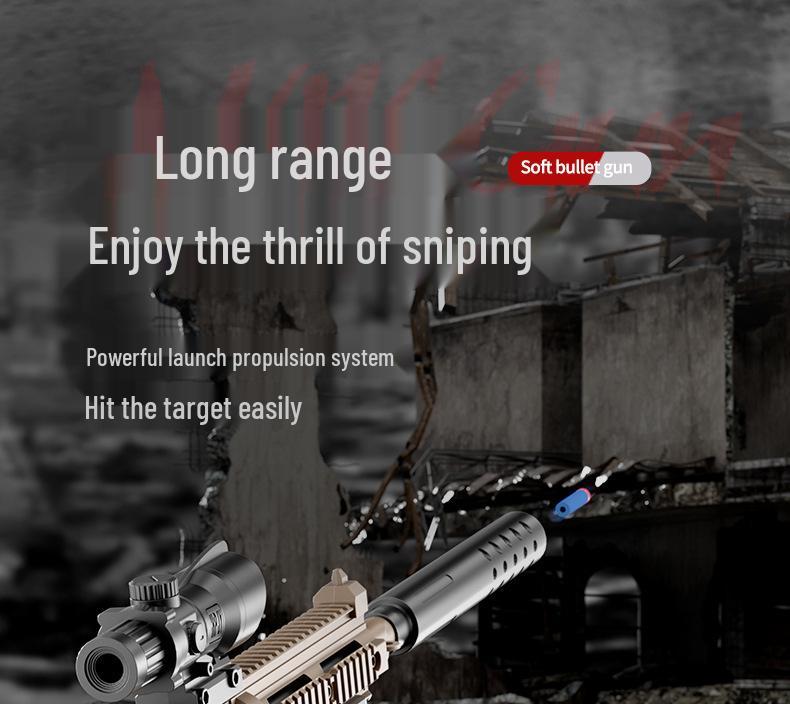 M416 Soft Bullet Manual Bolt Action Toy Gun for Kids - Shell Ejecting Simulation Assault Rifle for Boys