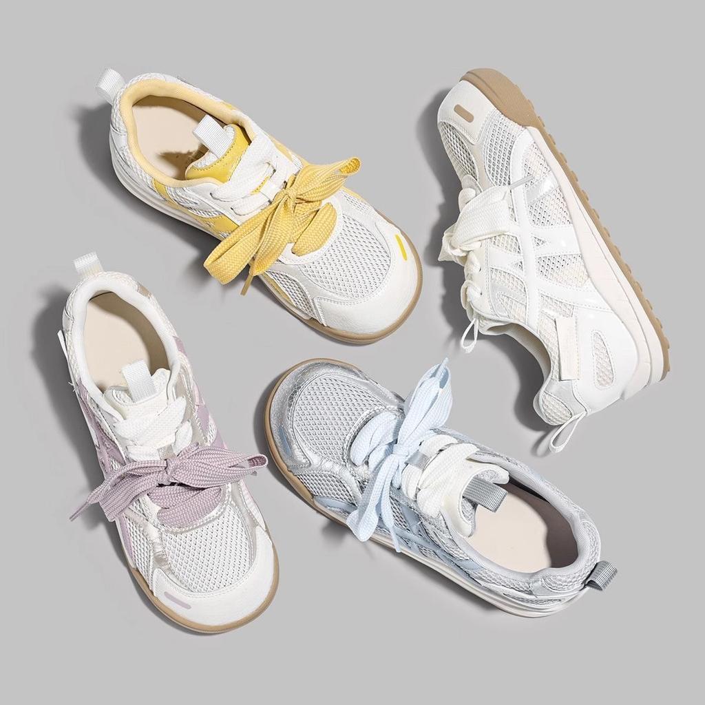 2025 new thick-soled German training shoes women's popular summer thin mesh breathable Forrest Gump casual sports dad shoes