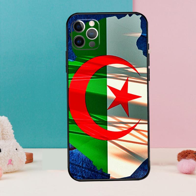 Algeria Flag Retro Phone Case For iPhone 17 Air 16 15 13 12 11 14 Pro Max 12 13 mini 15 16 Plus 16e Cover Coque