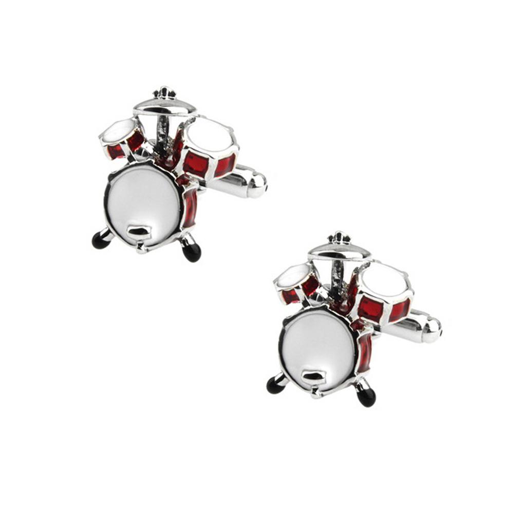 Music Drum Shape Cufflinks Cuff Nails French Shirt for Men
