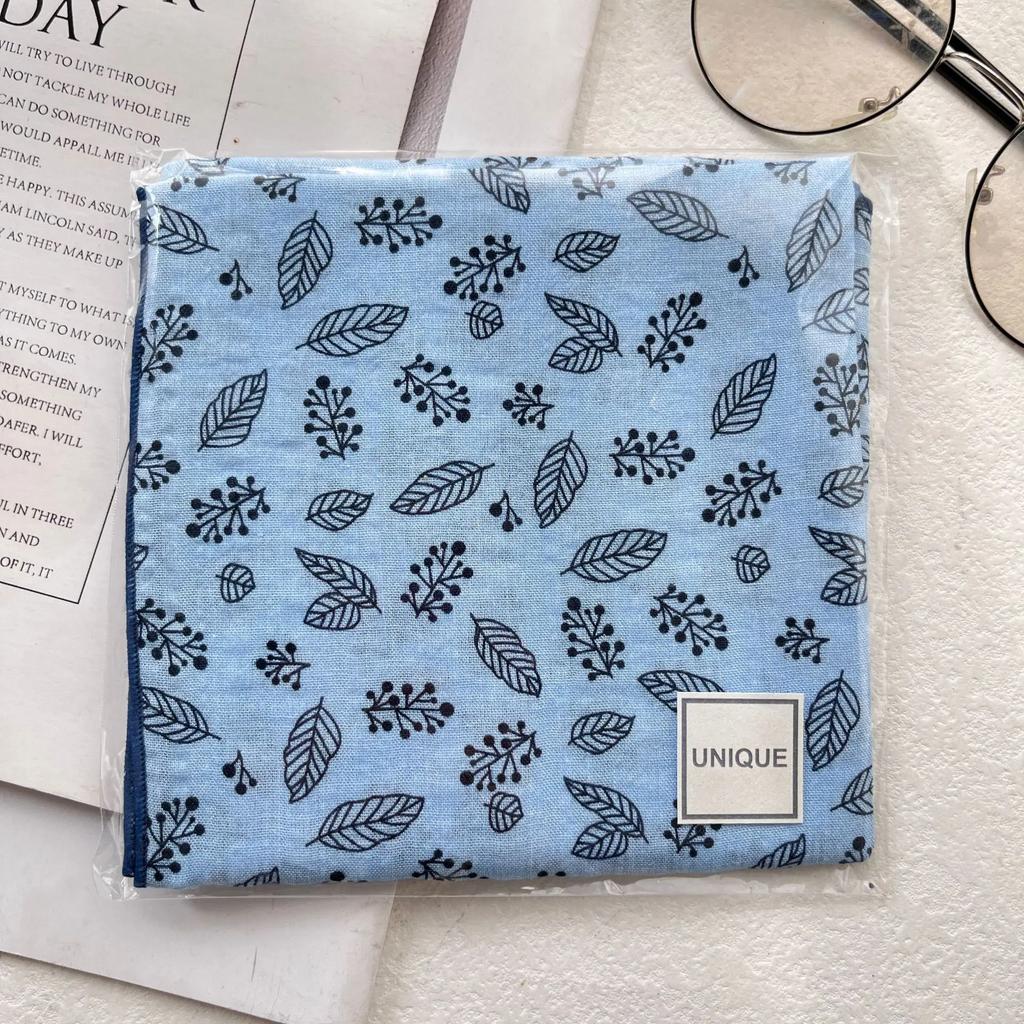 Spring Summer Floral Print Thin Scarf For Women Girls 53*53Cm Beautiful Flower Cotton Polyester Scarf Outdoor Sun Protection