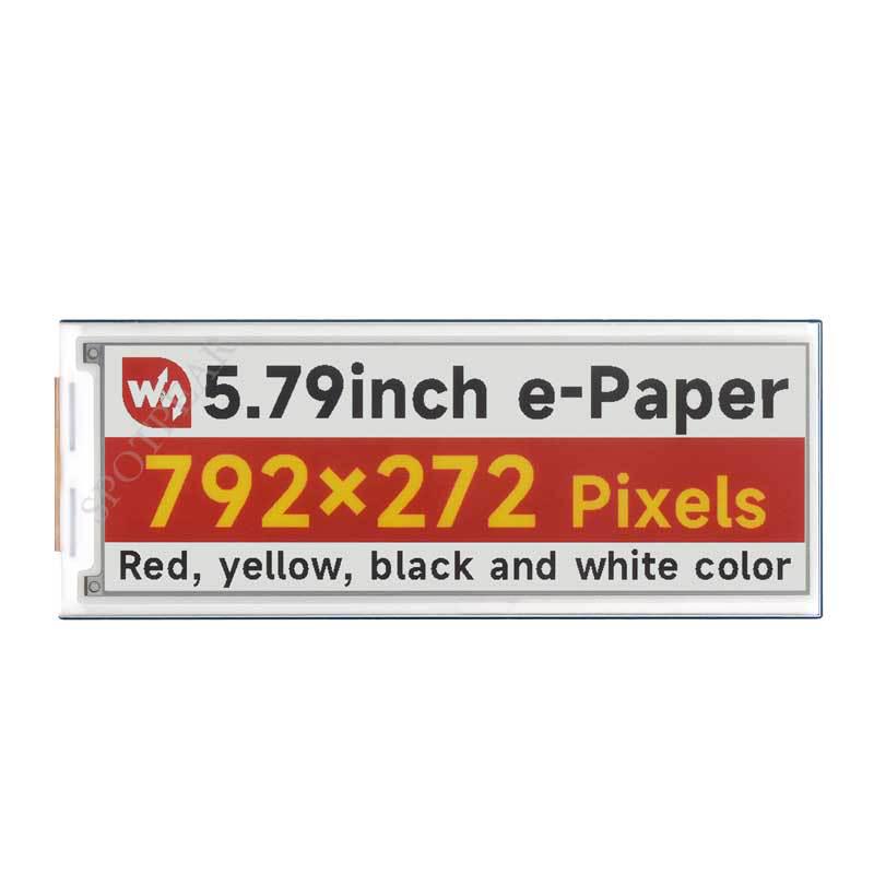 

Raspberry Pi 5.79-inch E-Ink Display: 4-Color (Red, Yellow, Black, White) for Arduino/STM32/Jetson.