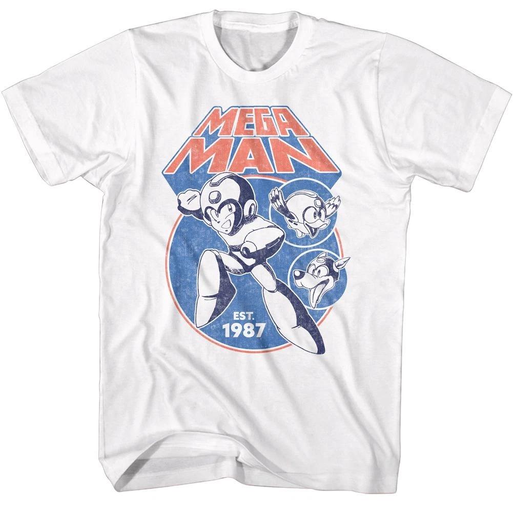 Mega Man Mega Circles White Gaming Children s T-shirt 130