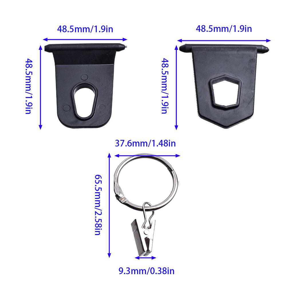 RV Sunshade Lamp Hook Camping Sunshade Accessory Hanger Round Opening Type Hook Set RV Round Anti-fall Clip Party Light Hanger