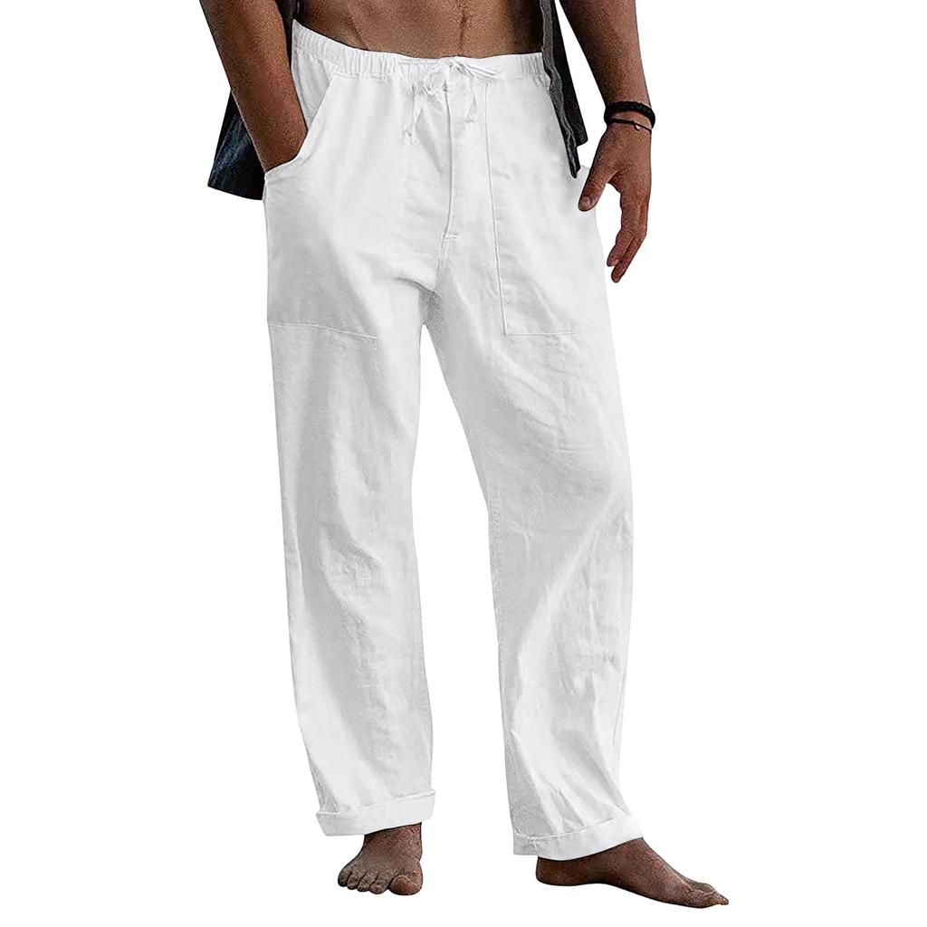 Men's Cotton Linen Trousers Men's Casual Fashionable Cotton Linen Trousers