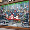 Santa Claus Electrostatic Sticker Window Display Festive Scene Decoration, Penguin Glass Door, Snowman Stickers