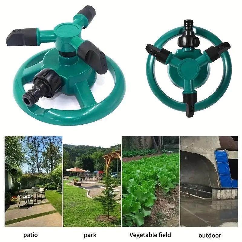 1pc, 360° 3-Arm Rotating Garden Sprinkler System for Efficient Lawnand Garden Watering (Green)