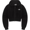 The North Face Logo Print Kapuzenjacke mit Reißverschluss Langarm Kurze Jacke Sweatshirt Damenjacken Schwarz NJ5JQ81J