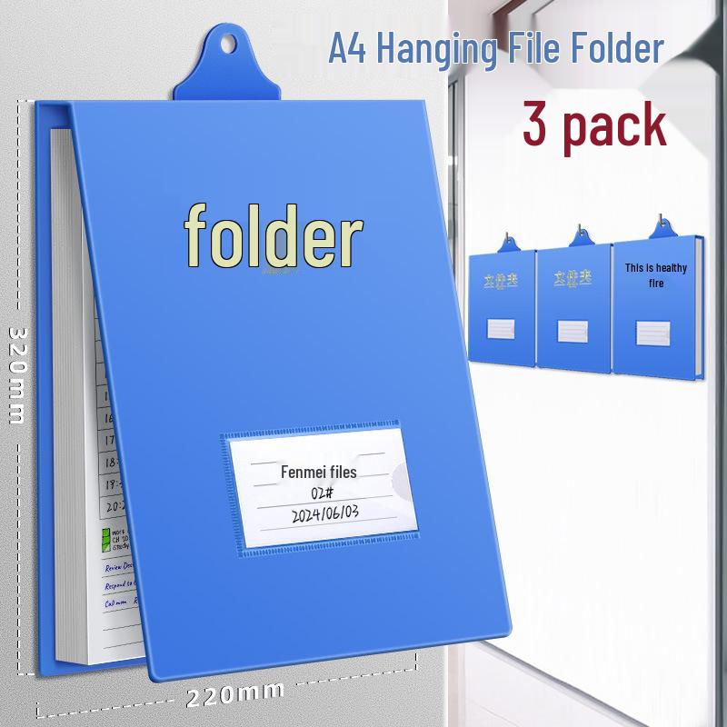 A4 Vertical Hanging File Box with 20 Folders - Ideal for Office, HR & Finance Use
