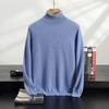 High lapel cashmere sweater men's new loose warm sweater wool sweater inside