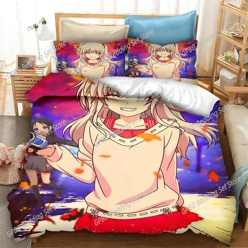3D Print Quilt Cover Anime Charlotte Bedding Set Single Twin Double Queen King Cal King Size Bed Linen Set
