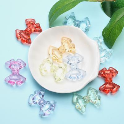 Jewelry Making Loose Beads With Hole Bracelets Bowknots Acrylic 22.2*28.6mm Necklace DIY Beads