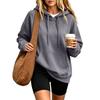 Damen Hoodie mit langen Ärmeln und Fronttasche, lässiger Pullover