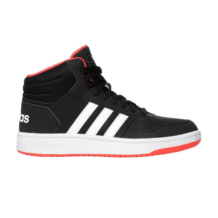 adidas Hoops 2.0 Mid Black Hi-Res Red (Kids) 28