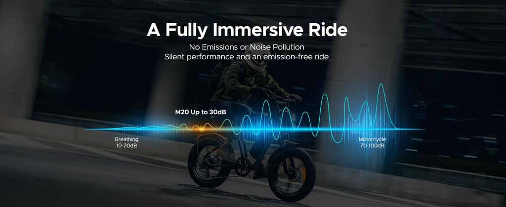 ENGWE M20 Off-road Electric Bike with 20*4.0 Wide Tire - 750W Motor - 48V 13Ah Single Battery, Range Up To 75 Km