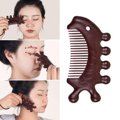 Resin Head Massage Comb Multifunctional Wood Therapy Massage Comb New Body Meridian Massage Comb