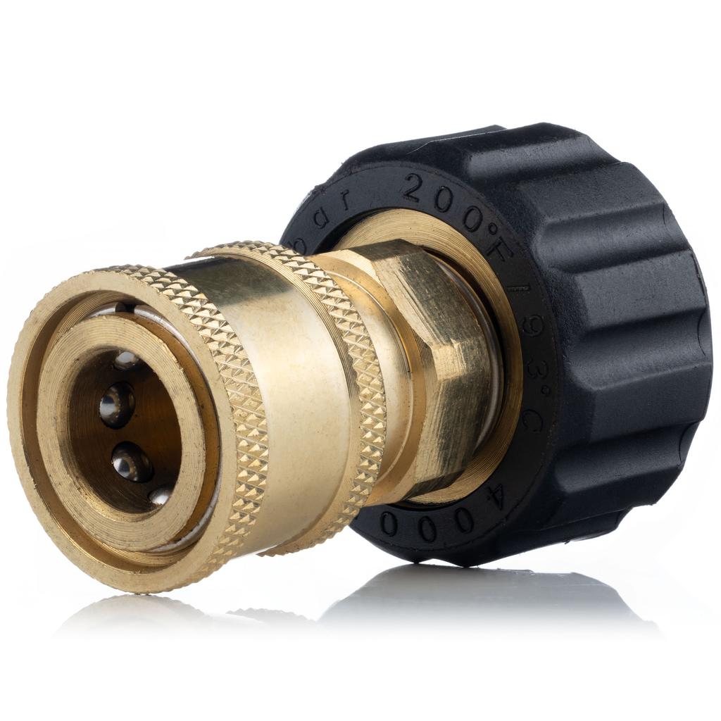 Rosfix Adapter M22 Do Akcesoriów Z Szybkozłączką 1/4"" – Kompatybilny Z Myjkami Ciśnieniowymi | Mosiądz | Max 200 Bar, 90°C, 40 L/min