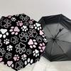 1 st Tassavtryck Mönster Paraply Design Automatiskt Öppnings- och Stängningsparaply, Högkvalitativt Reseparaply, Lätt och Bärbart, -08