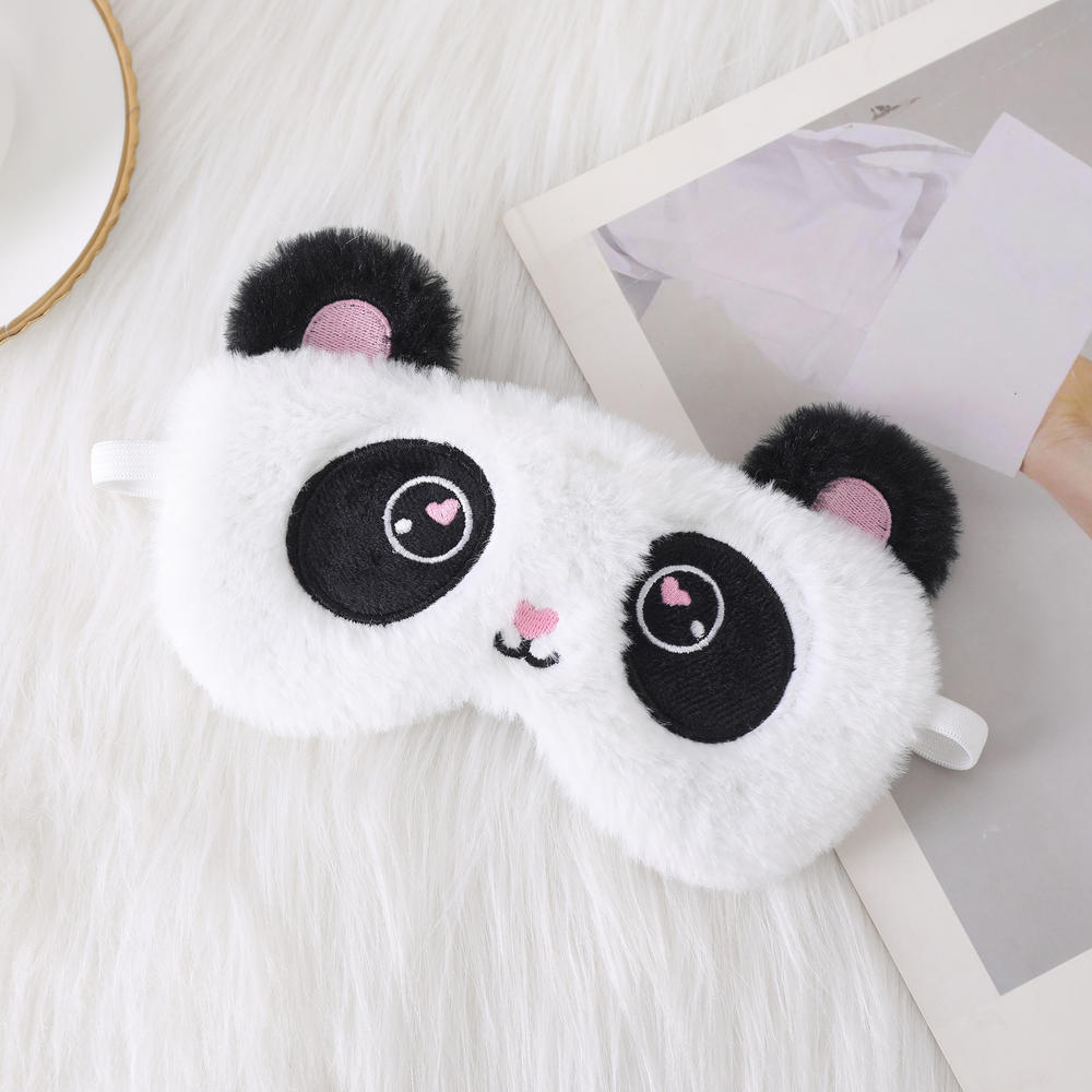 Sleeping Mask Cute Eye Mask Plush Mask Comfortable Eyepatch For Adults Kids Sleep