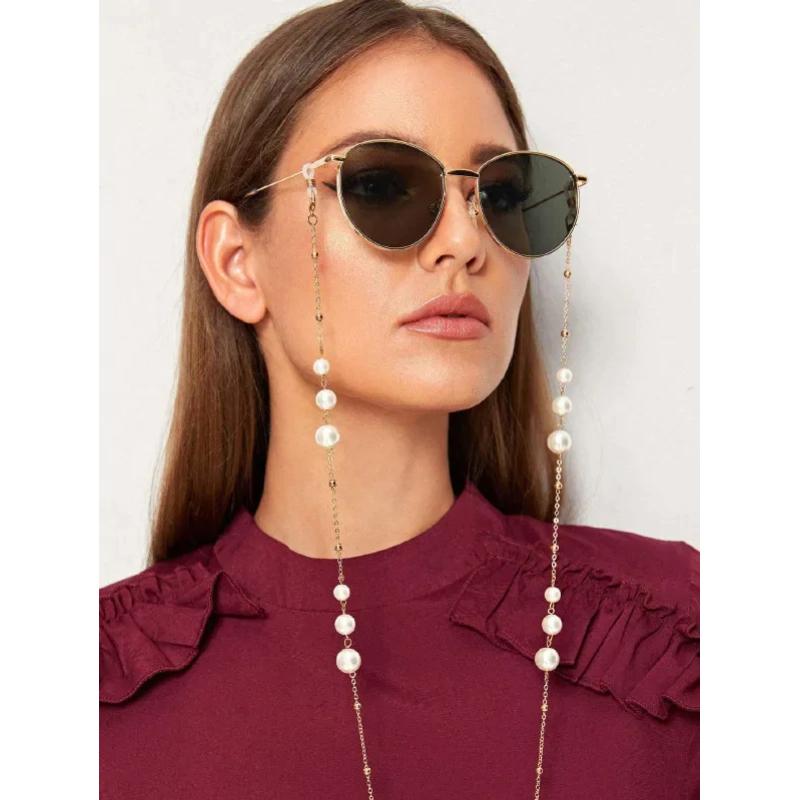 Cheap Women Fashion Nonslip Pearl Beads Eyeglass Chain for Glasses
