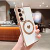 For Samsung Galaxy S24 Magnetic Case Aesthetic Love Heart Pattern TPU Phone Cover