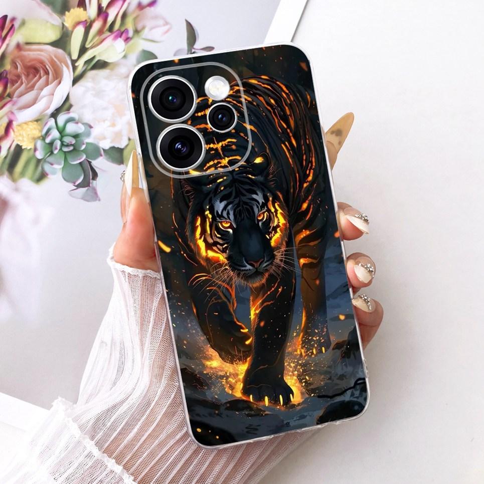 For Oppo Reno15 F Phone Case On Reno 15 15F Casing Cool Dragon Lion Tiger Cartoon Printed Back Cover Clear Soft Silicone Capa