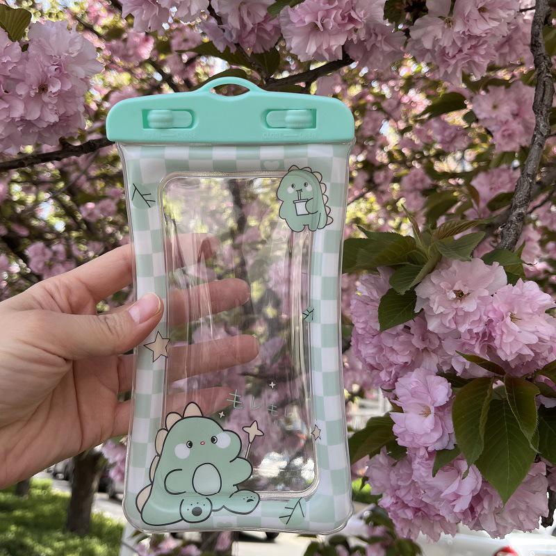 Cartoon Airbag Wasserdichte Handy-Tasche zum Tauchen und für Wasserparks