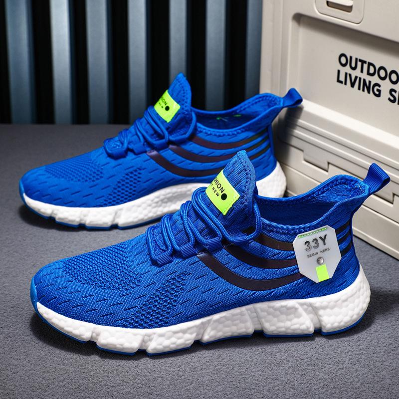 Cold sticky outdoor sports running shoes, multi-color optional breathable flying mesh shoes, light casual shoes