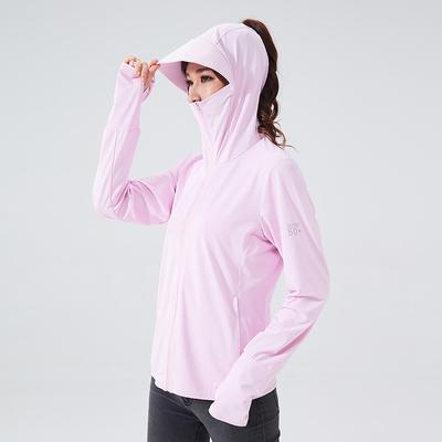 Women's Large Size Transparent Sun Protection Jacket UV Hooded Sun Protection Clothing Light Jacket
