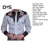 Men Spring Shirt Vintage Western Cowboy Print Single-breasted Slim Fit Long Sleeve Turn-down Collar Buttons Streetwear Casual Business Cardigan Shirt