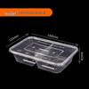 Jiwanggu Disposable 500ml 2-Compartment Food Containers with Lids