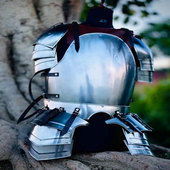 Medieval Steel Half Armor Suit  Battle-Ready Cuirass  Leg Guards  LARP Cosplay Armor Knight Costume Collectible Best Gift For Him