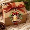 Winter Holiday Door Decorations 12/24/36Pcs Gingerbread Christmas Outdoor Decorations, Hanging Ornaments, 2D Double Sided Wooden Tree Xmas Decor
