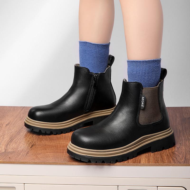 Children's Fashionable Outdoor Leisure High Top Martin Boots British Style Children's Boots Princess Shoes 26-37