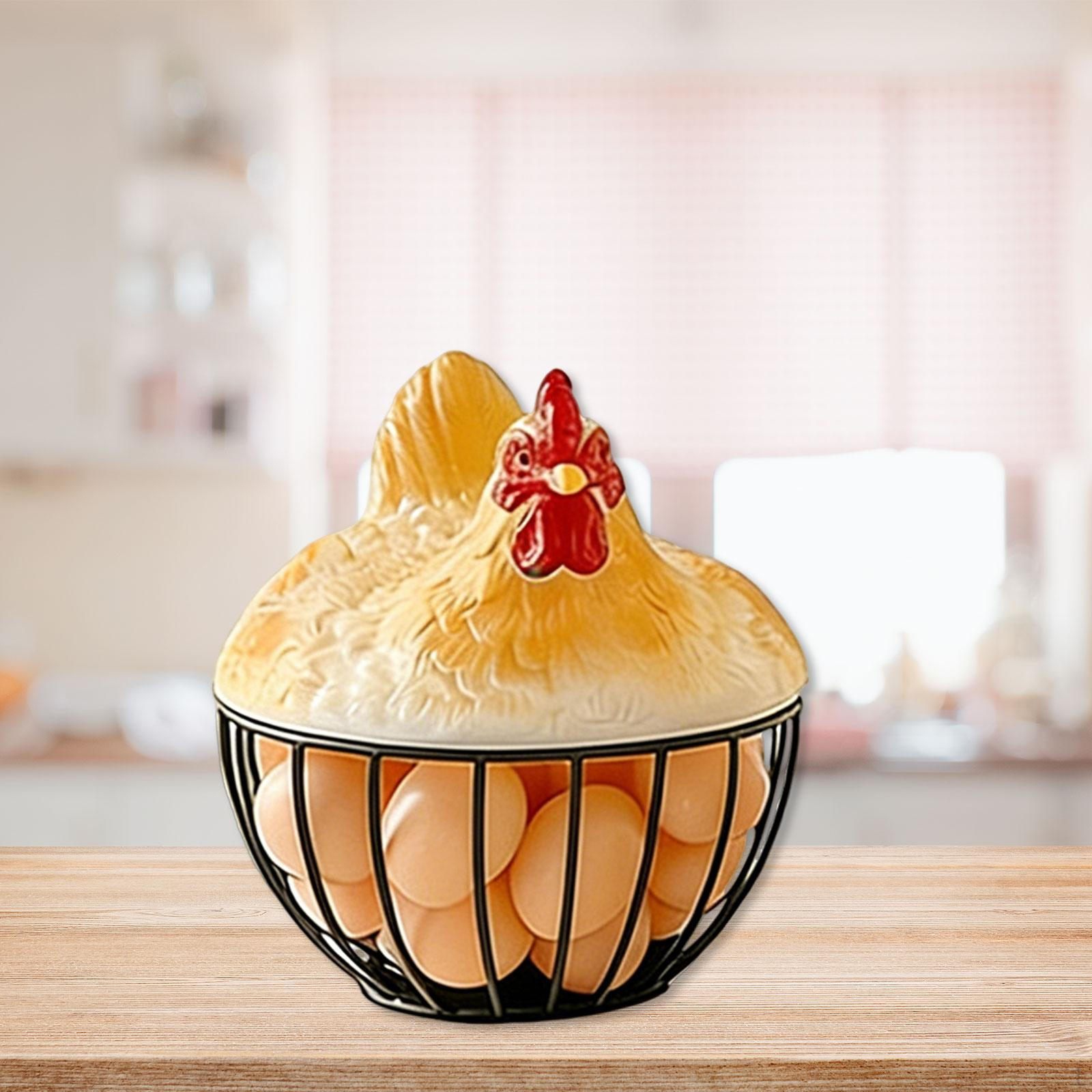 

Chicken Egg Basket Eggs Storage Container Versatile Large Capacity with Lid Holder