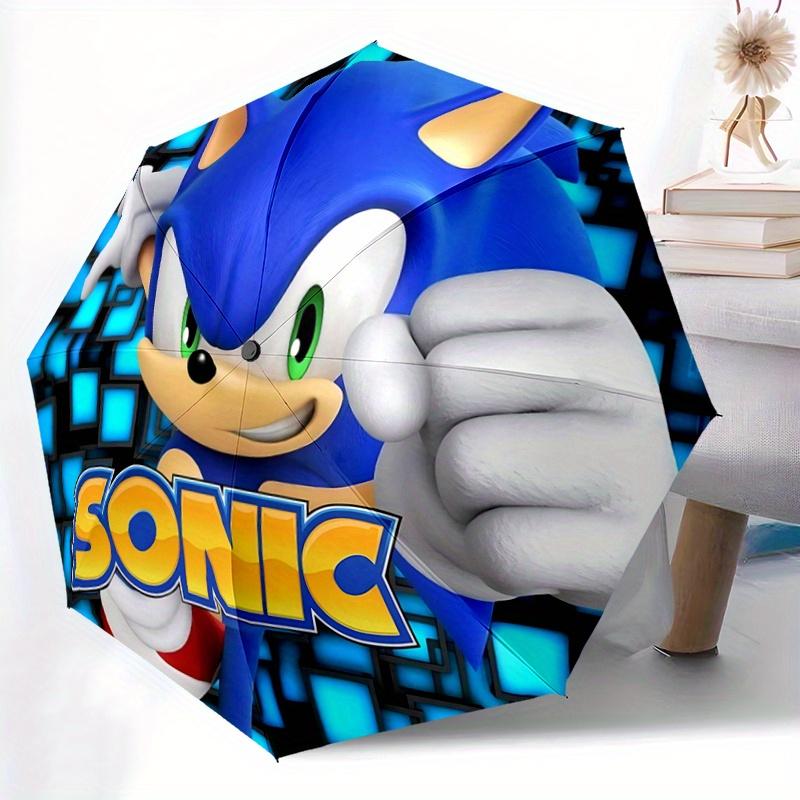 1pc Sonic the Hedgehog Cartoon Umbrella,Suitable for Camping, Ideal Easter Birthday Gift for Family and Friends.Z081