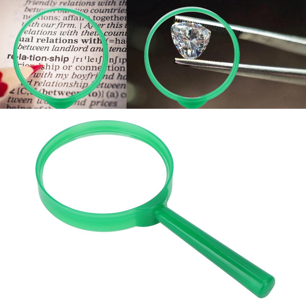   Handheld Magnifier with Plastic Handle Portable Reading Magnifying Loupe for Students Children