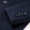 Luomeng Men's Merino Wool Double-Faced Mid-Length Business Coat