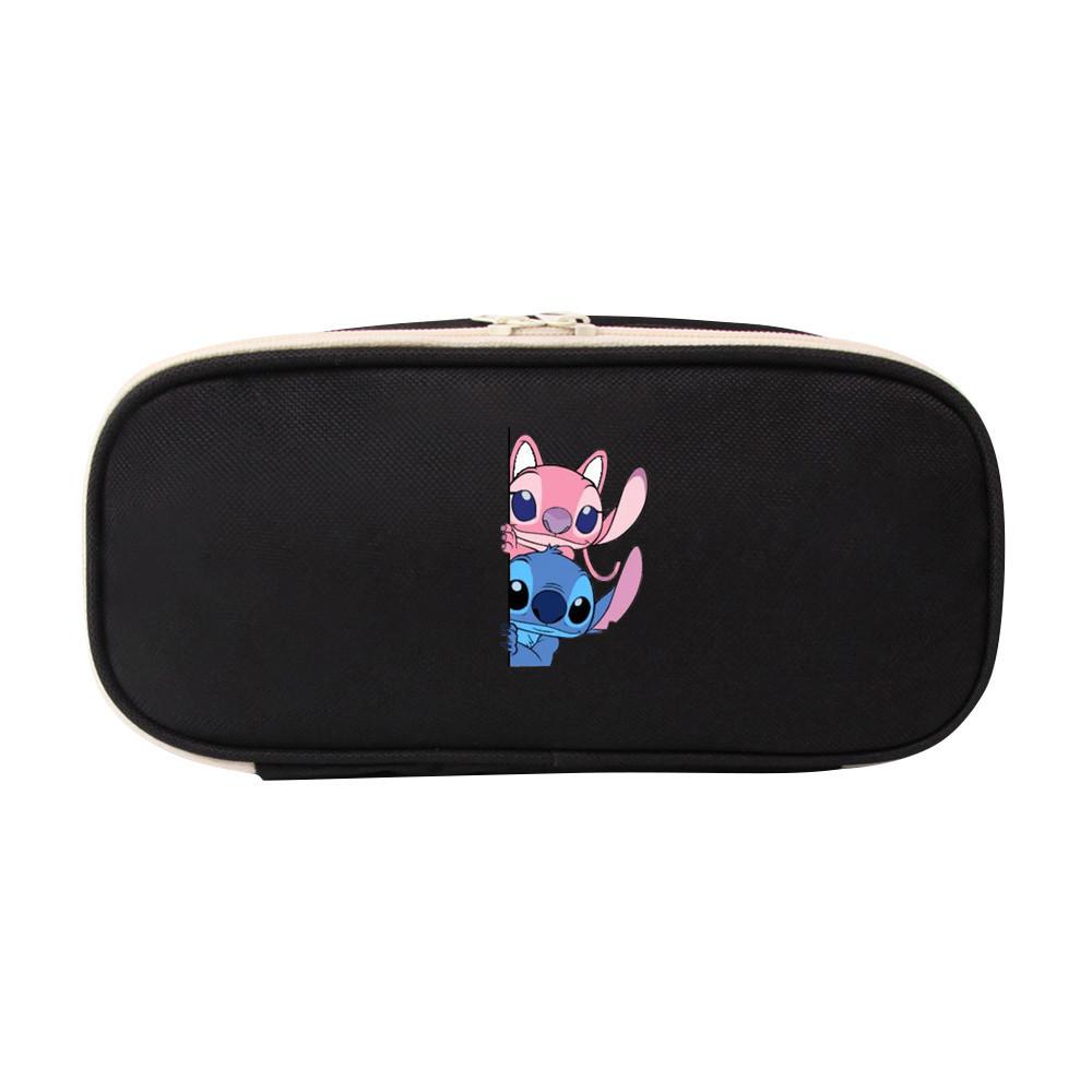 Stitch Colorful Pencil Case Canvas Storage Bag For Elementary School Students