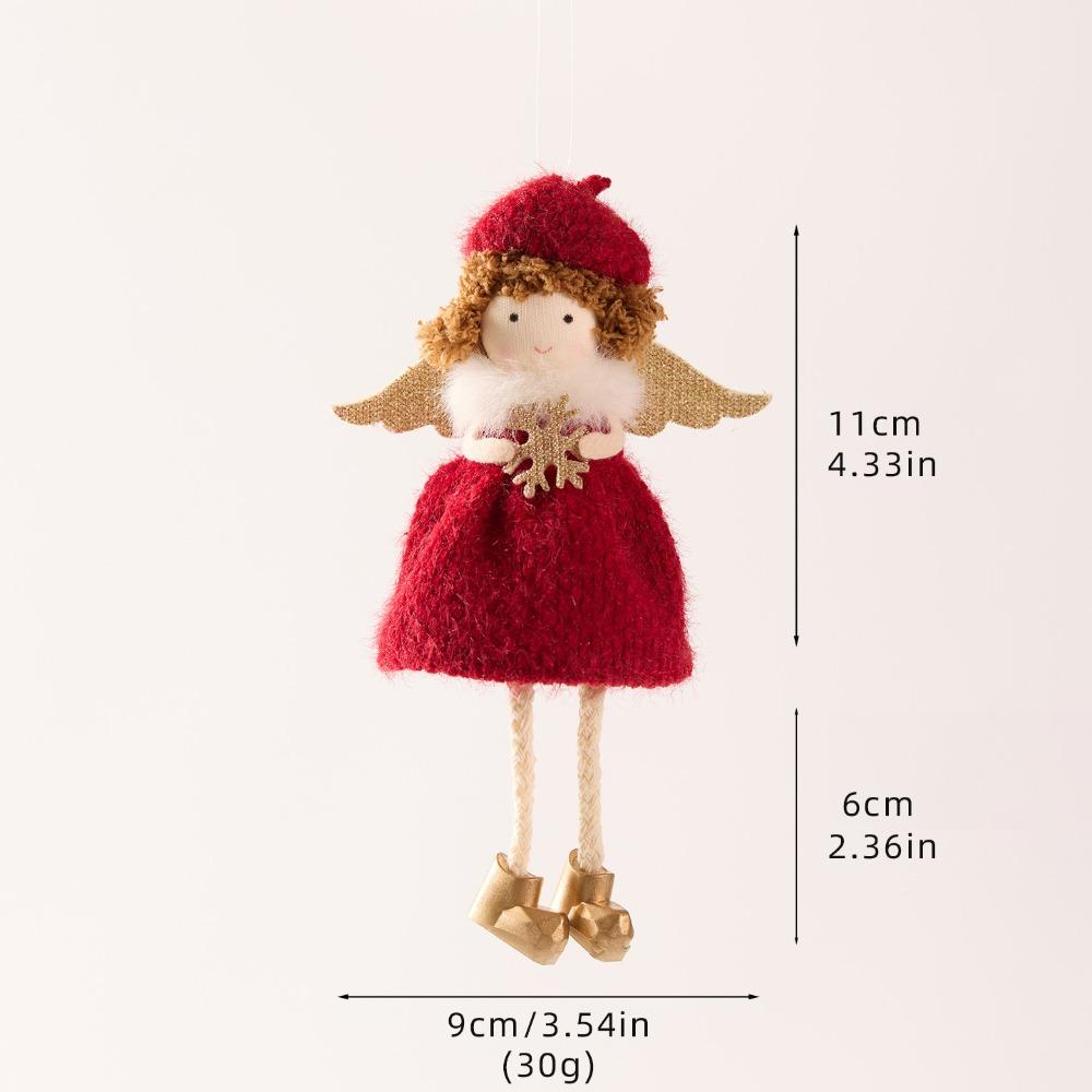 Handmade Christmas Tree Pendant Plush Angel Xmas Plush Decor Christmas Hanging Charm  Home Festive