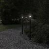 VidaXL Lampadaire d'extérieur noir 100 cm acier inoxydable, éclairage au sol d'extérieur, éclairage au sol de jardin, 4006355