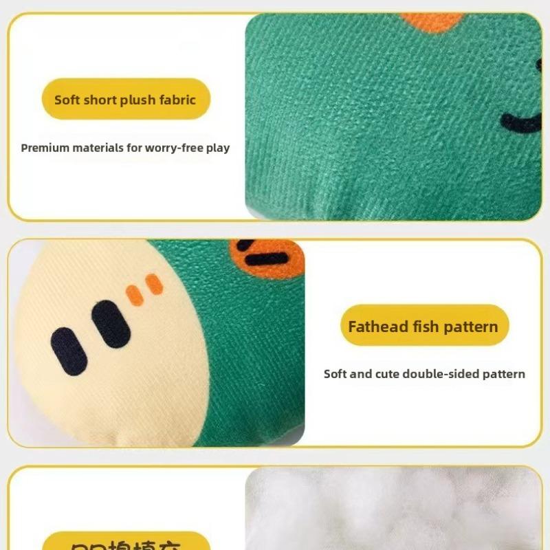 Novos Brinquedos de Pelúcia Vocal para Cães, Peixe Cabeçudo para Roer os Dentes para Aliviar o Tédio, Brinquedos para Animais de Estimação, Suprimentos para Animais de Estimação, Filhotes